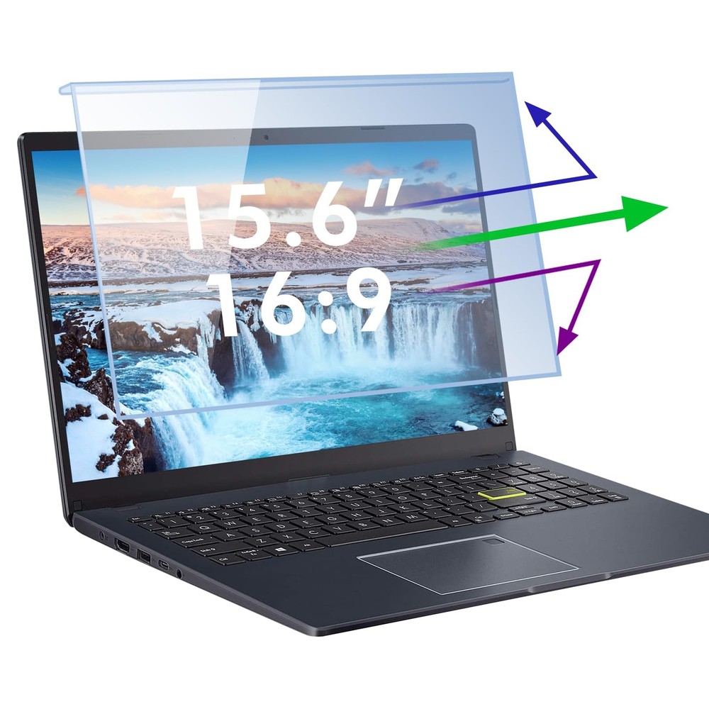 15.6 Inch Blue Light Screen Protector Panel, Eye Protection Anti-Scratch Blue...