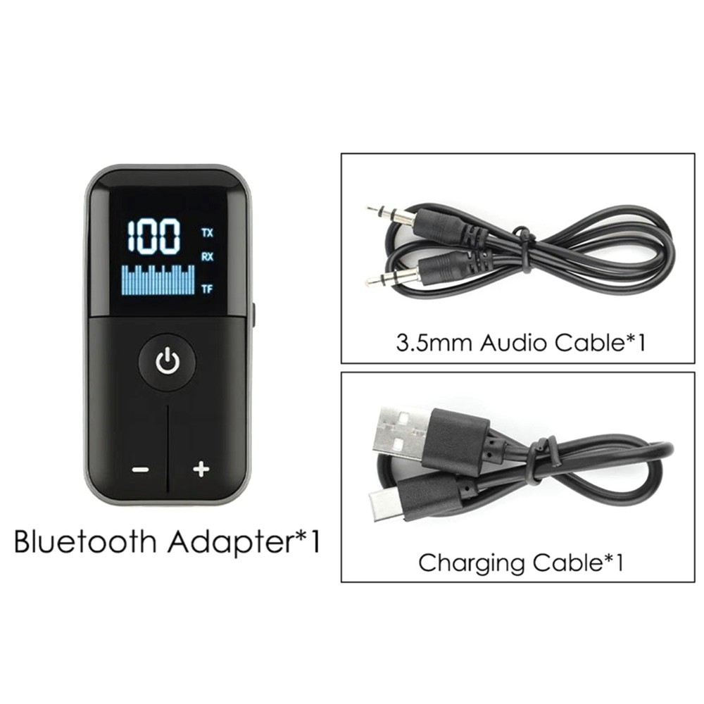 Bluetooth 5.4 Transmitter and Receiver with 15H Transmit Mode 3.5mm Adapter