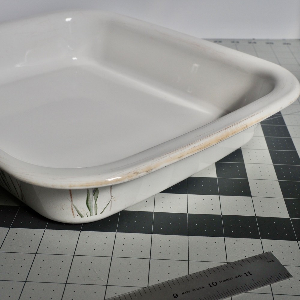 Vintage CorningWare Shadow Iris A-21 Open Roaster Lasagna Baking Dish Pan