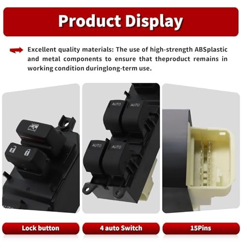 Power Window Switch Automatically Up and Down Driver Side Compatible with