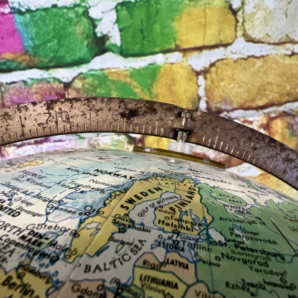 Vintage 12" Globemaster Floor Stand Globe