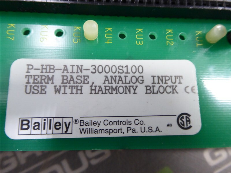USED Bailey P-HB-AIN-3000S100 AIN300 Analog Input Termination Base