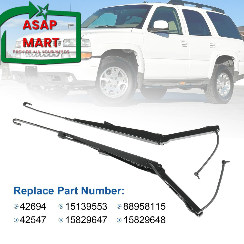Front Windshield Wiper Arm Kit Replacement For Chevy Silverado...