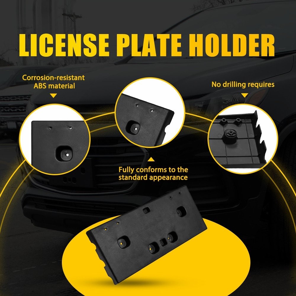 License Plate Bracket 94533706 For 2017-2022 Chevrolet Trax Front Textured Black