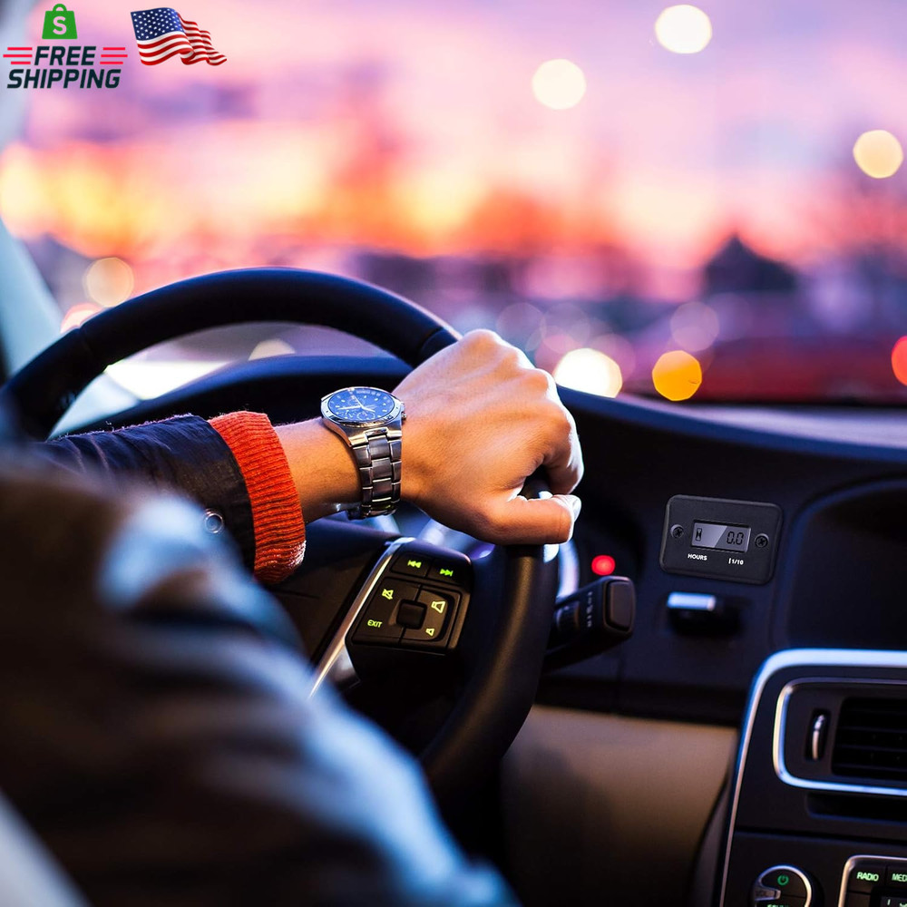 4 Pieces Hour Meters for Small Engines Inductive Digital Engine Meter Automatica