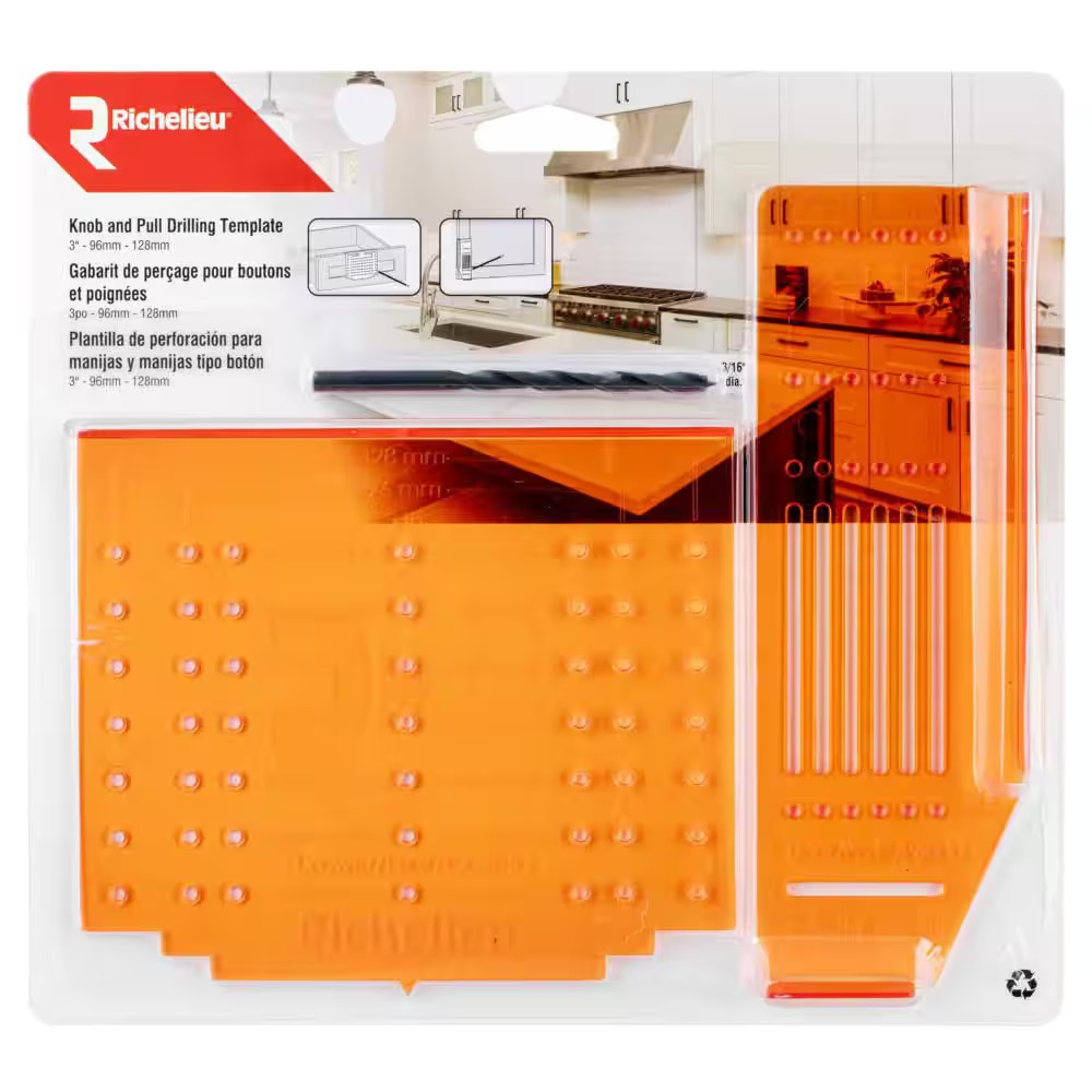 Cabinet Door and Cabinet Drawer Installation Template for Pulls and Knobs Instal