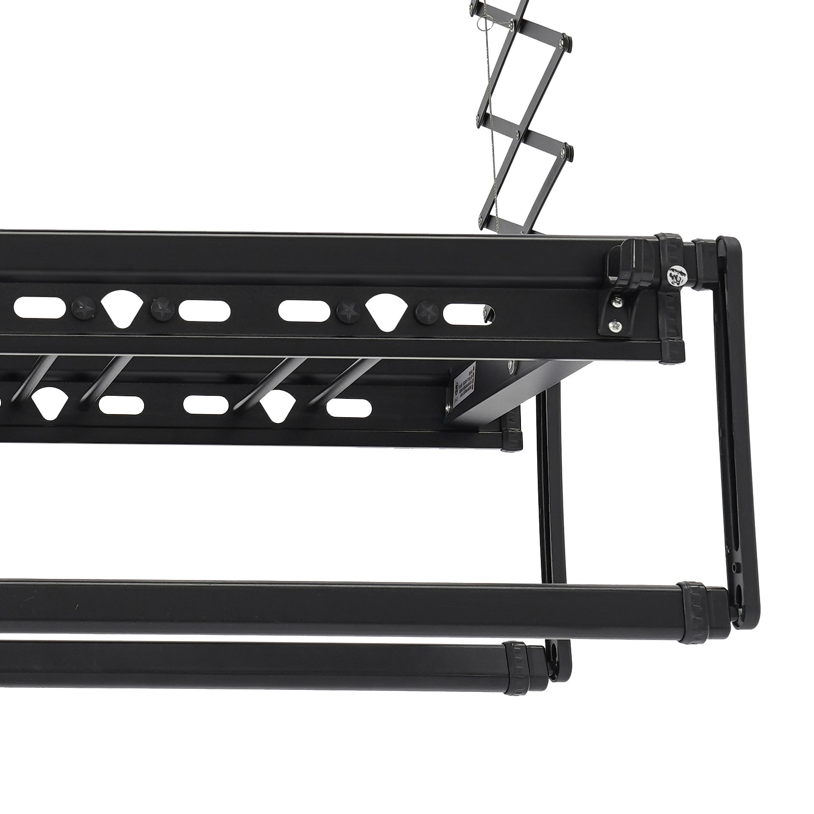 Electric Retractable Airing Rack Clothes Drying Rack W/ Remote Control & Light