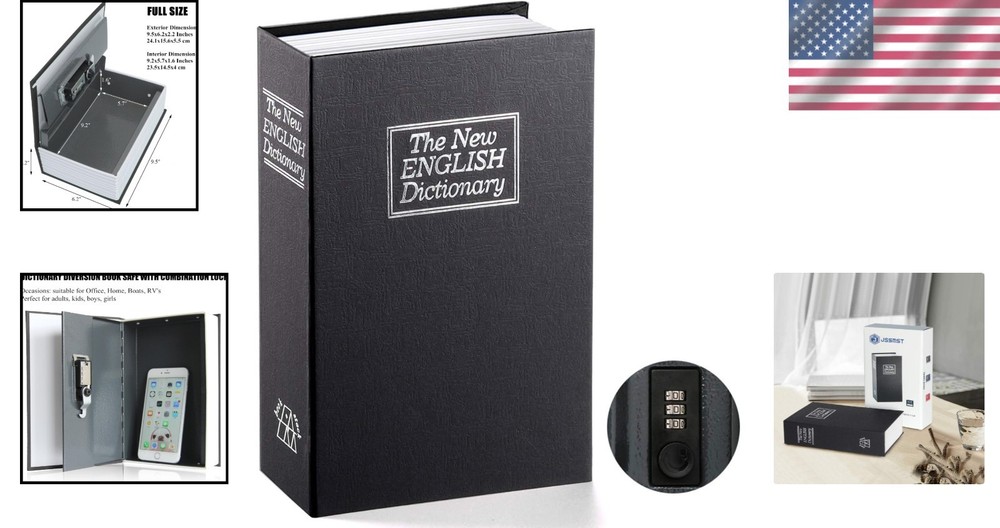 Dictionary Diversion Book Safe with Combination Lock – Secure & Stylish Design