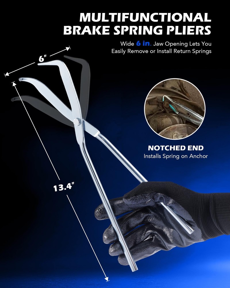 Orion Motor Tech 10pc Drum Brake Tool Kit, with Blue