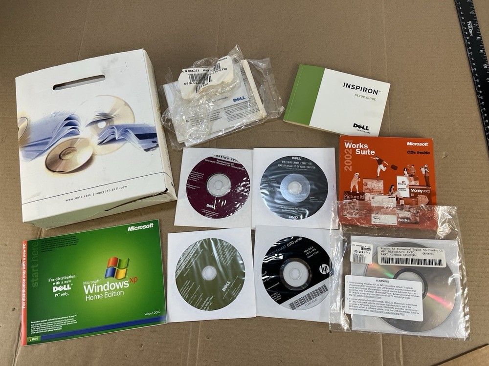Dell Windows XP Operating System Installation CD’s Works Suite Software Vintage