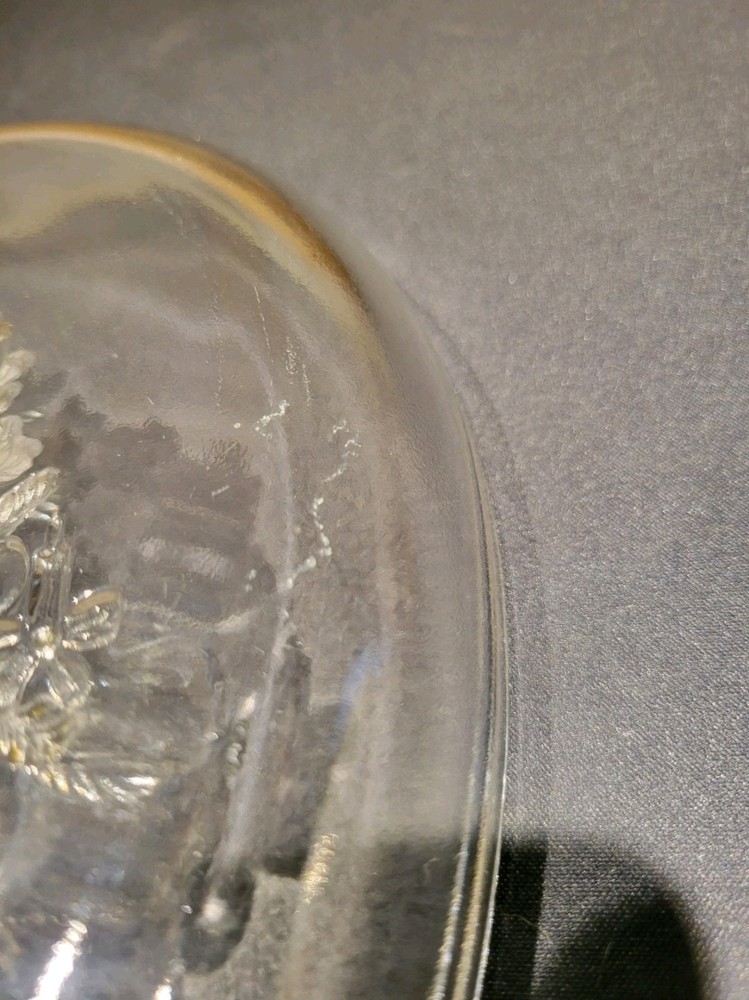 3 Large Clear Christmas Platters