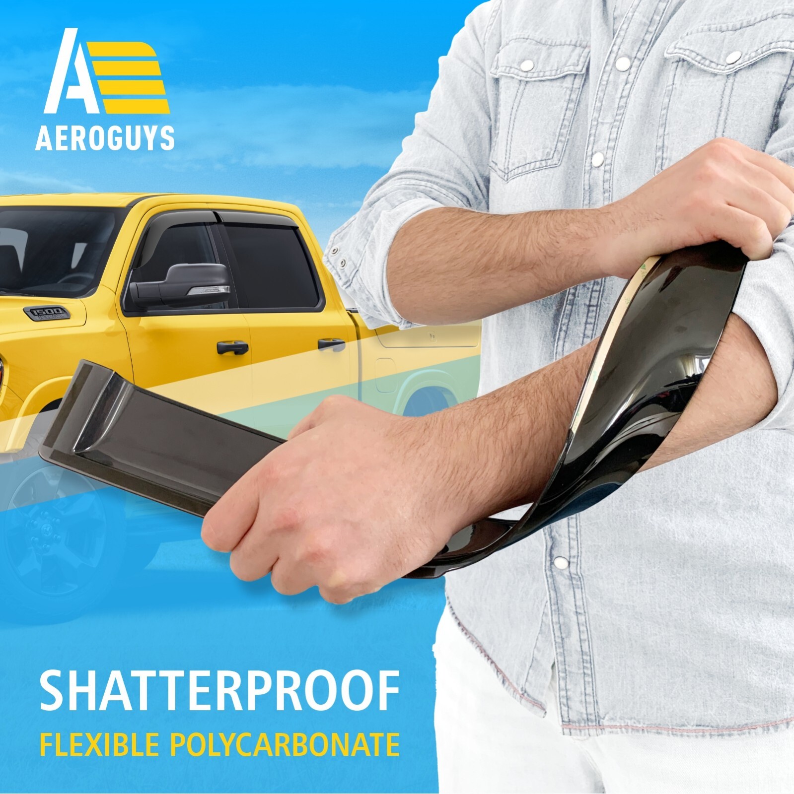 Rain Guards Vent Visors Shade for 2019-2024 Dodge Ram Crew Cab