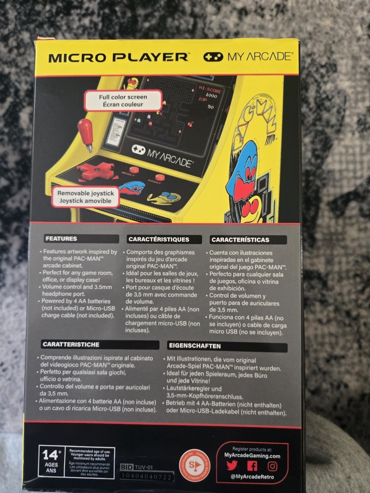 My Arcade Micro Player Mini Arcade Machine Pac-Man Video Game Some Box Damage