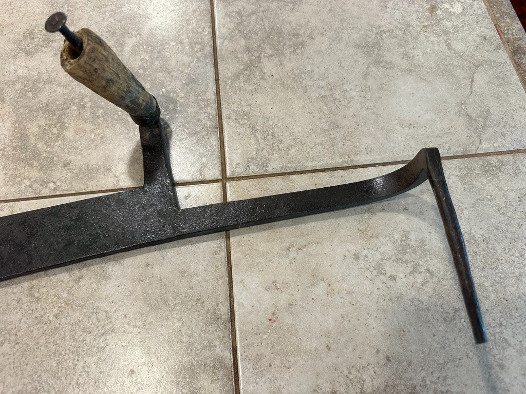 Antique Hay Knife / Silage Cutter Farm Tool – Large Serrated Fodder Knife