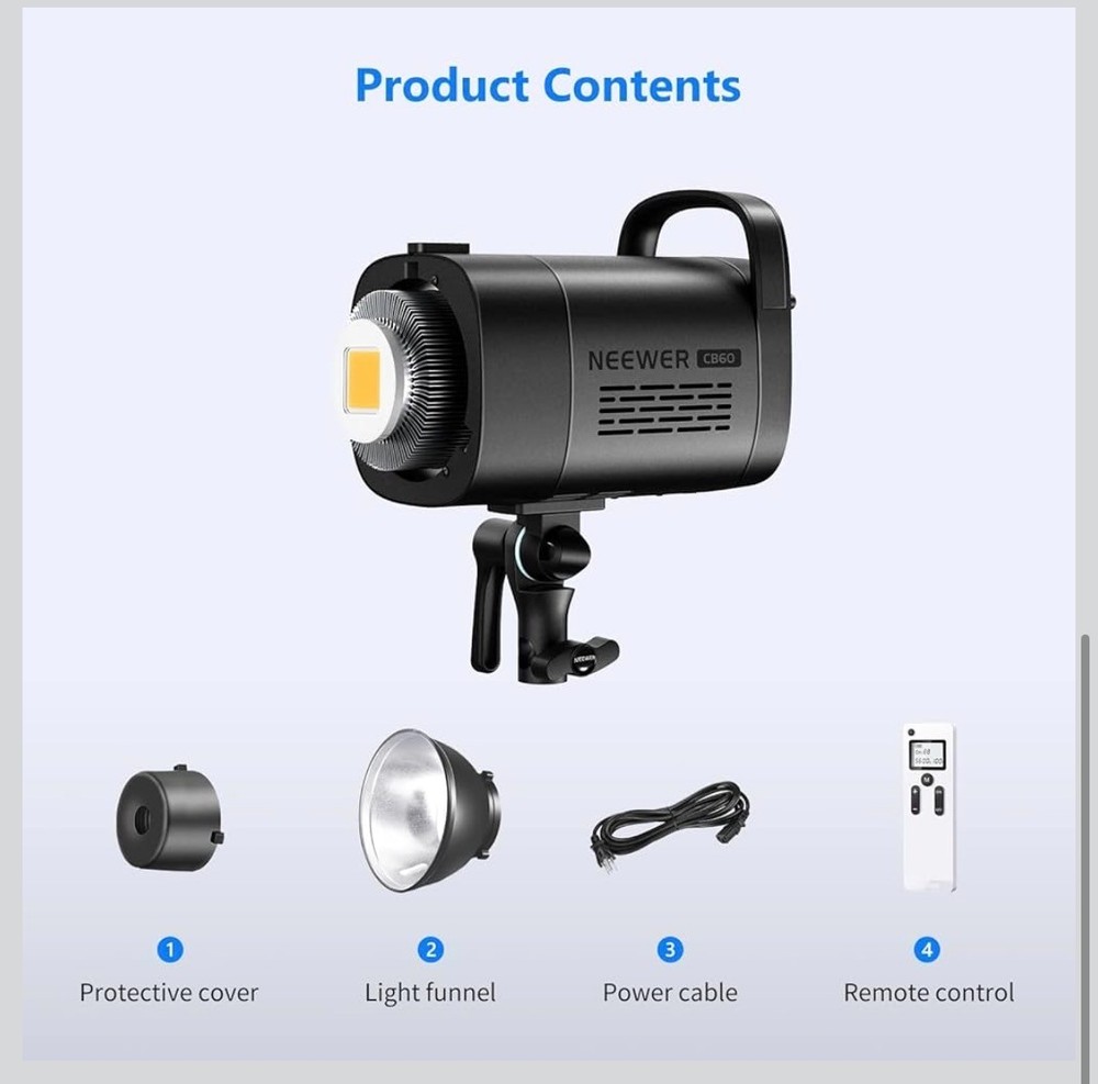 NEEWER CB60 60W LED Video light 5600K Version Continous Lighting with Remote