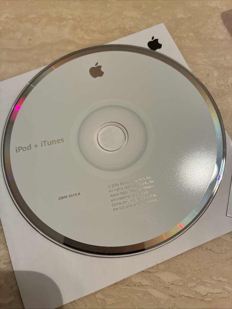 APPLE iPod & iTunes Install CD 2Z691-5513-A OEM 2005 Software, Quick Start Guide