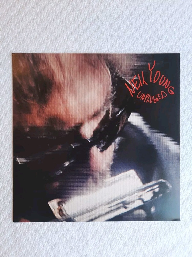 NEIL YOUNG UNPLUGGED RARE! Promo Poster Flat ORIGINAL VINTAGE 1993 CSNY FANS!!!