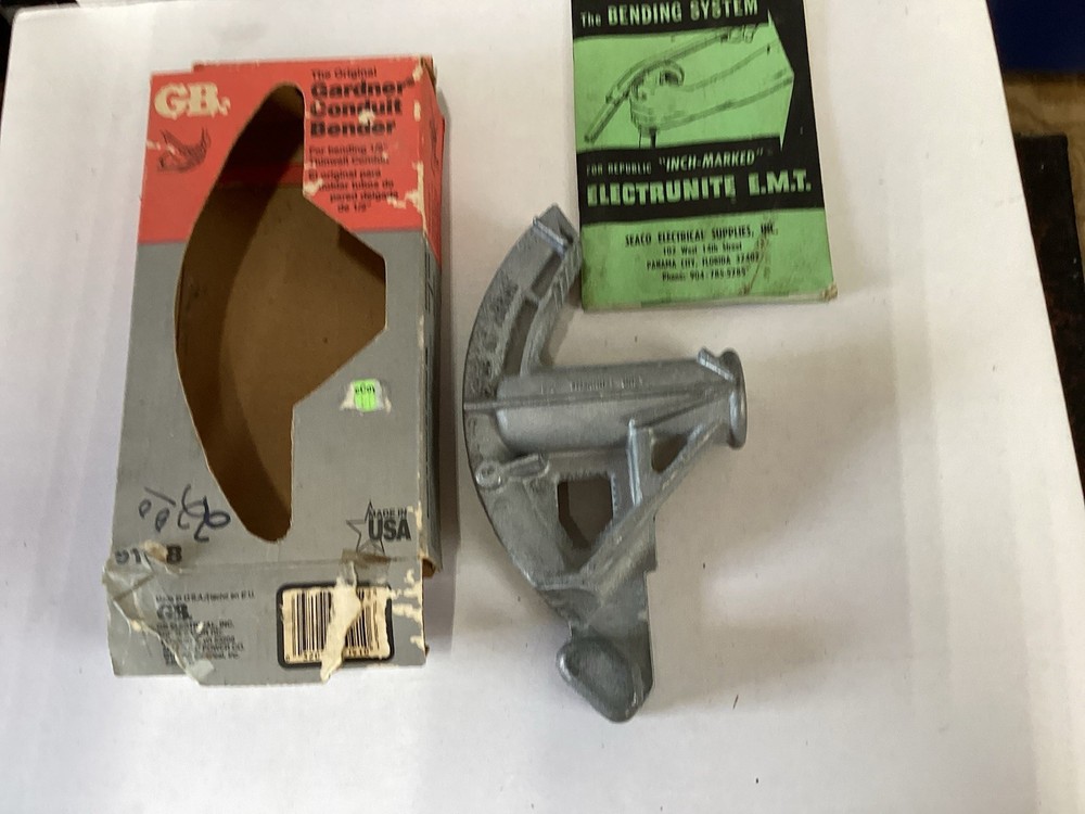 Gardner Conduit Bender, 1/2” Thin wall, #910B