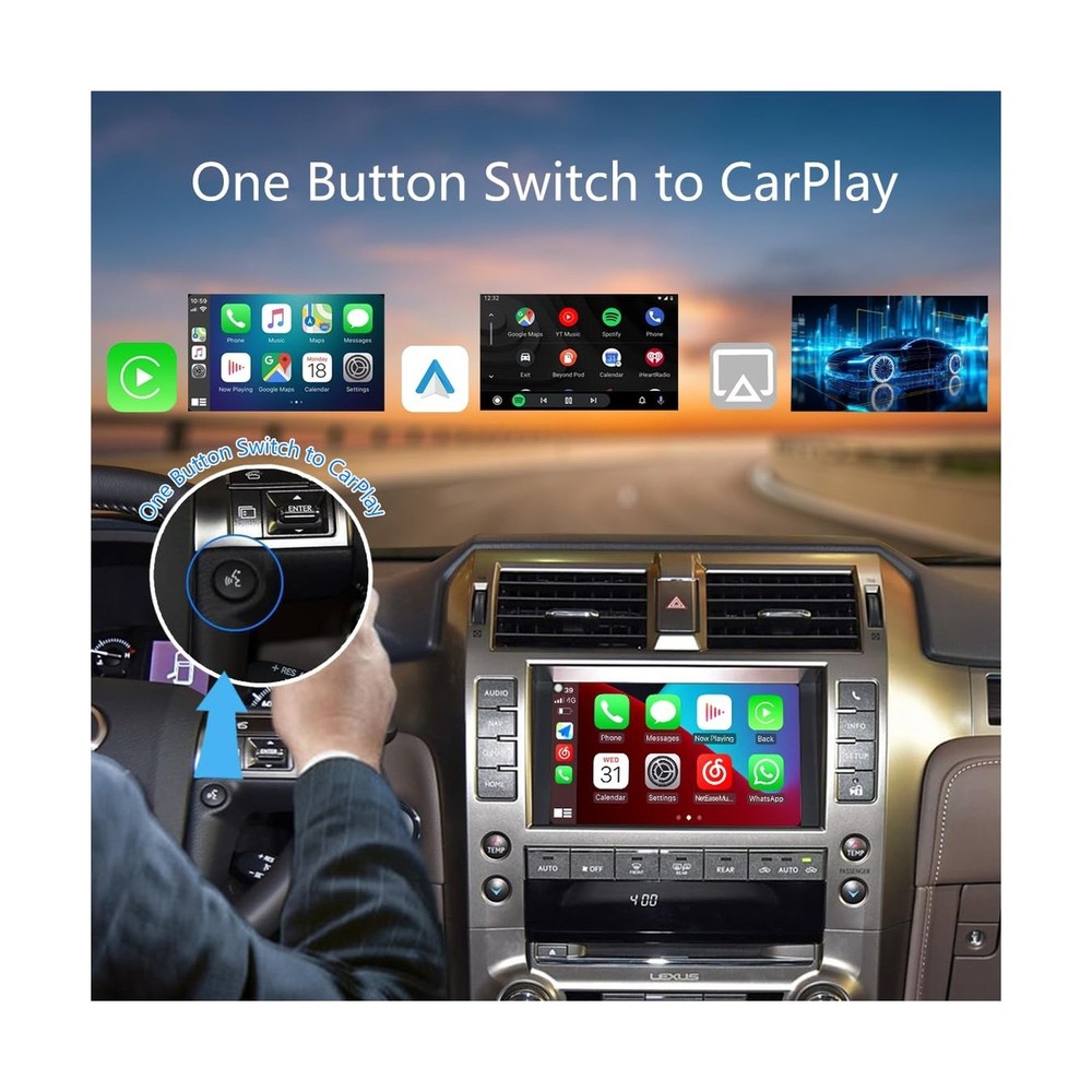 Linux Interface Box for Lexus GX 2014-2020 Wireless CarPlay Android Auto Fit ...