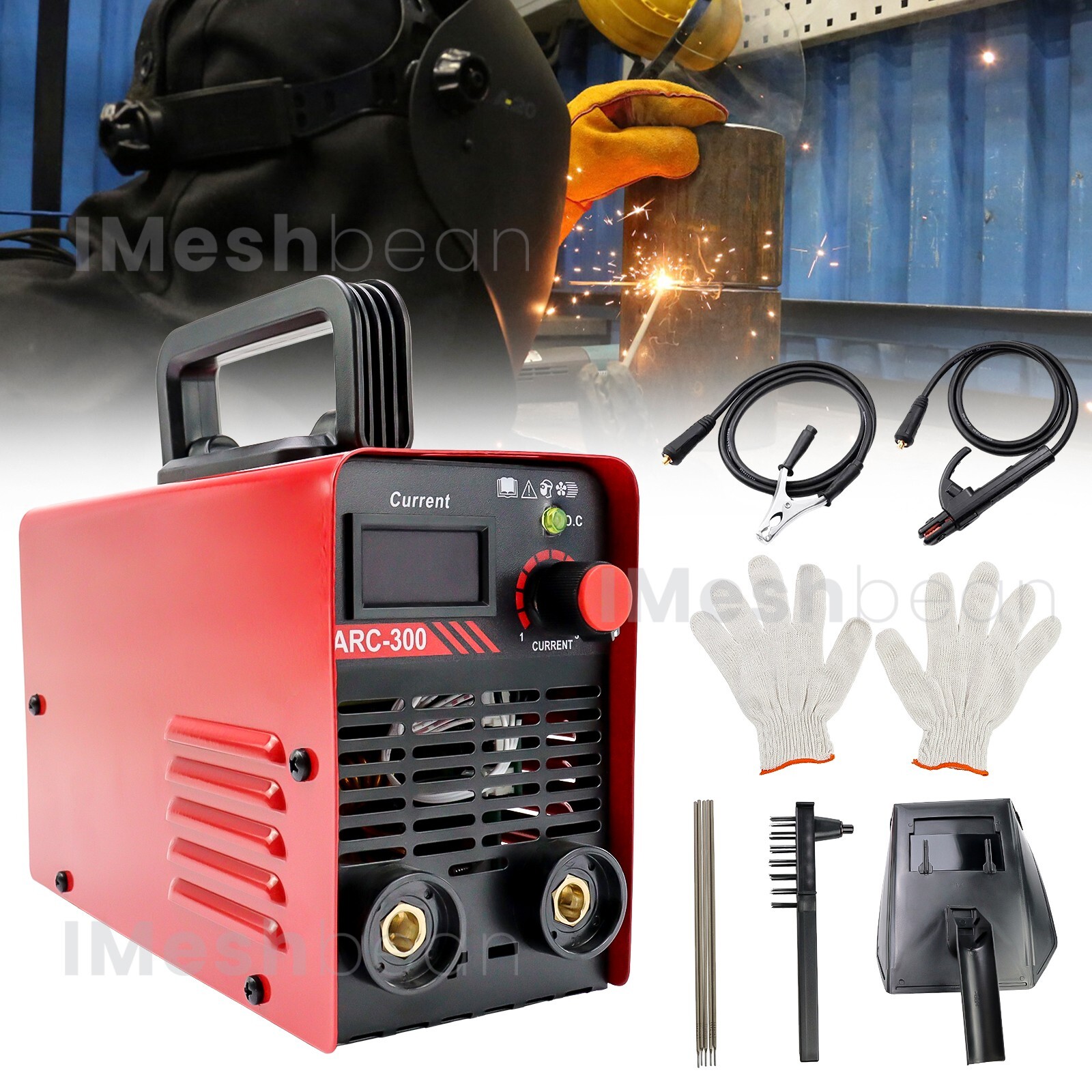 300AMP Mini IGBT ARC Welding Machine Inverter DC MMA Electric Welder Stick 110V