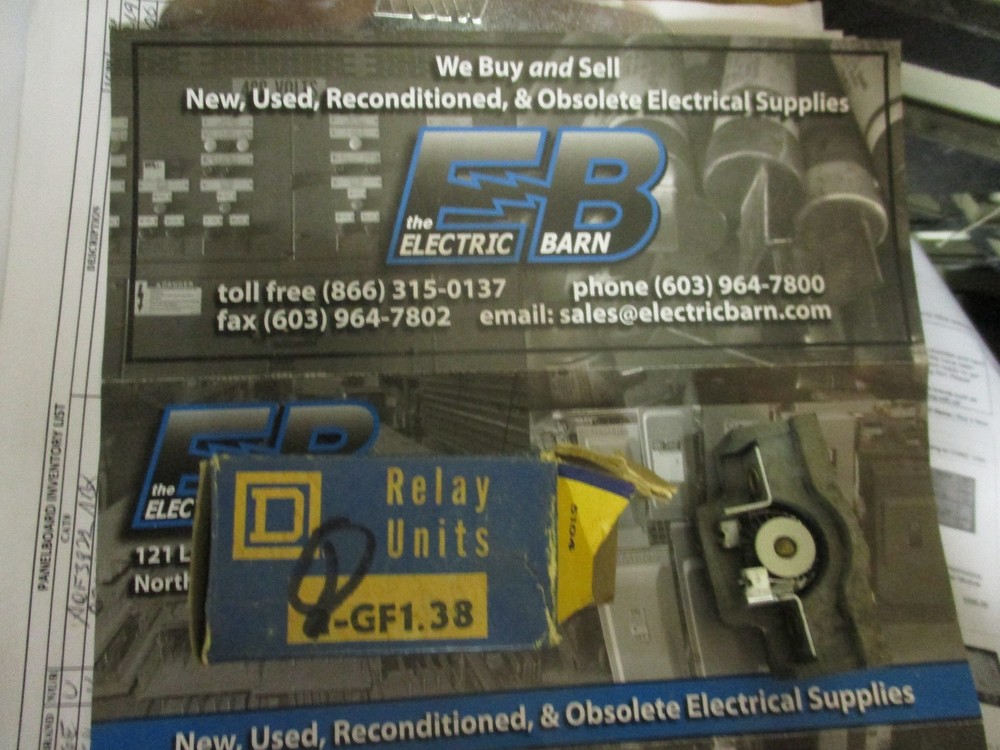 Square D GF1.38 Overload Heater- NEW