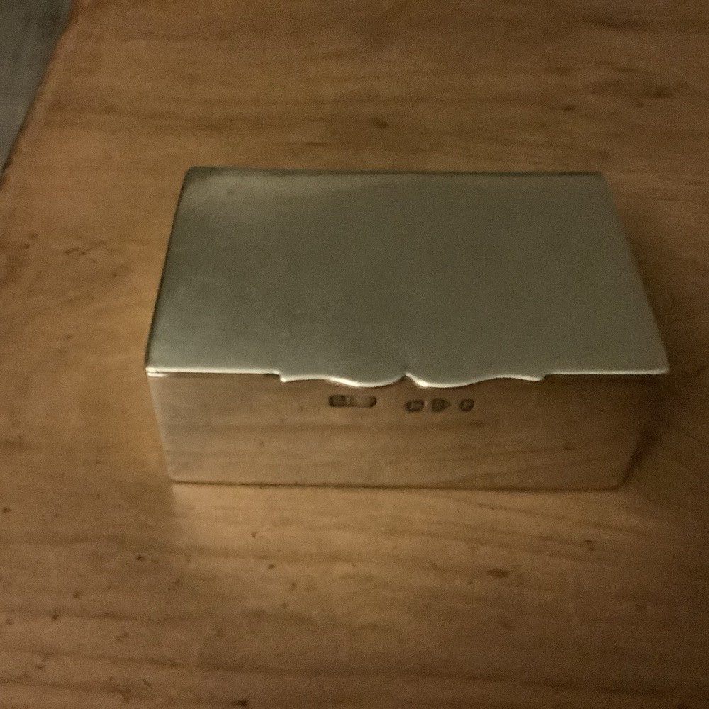 Solid Silver Stamp Box by Stokes & Ireland Ltd Chester 1898
