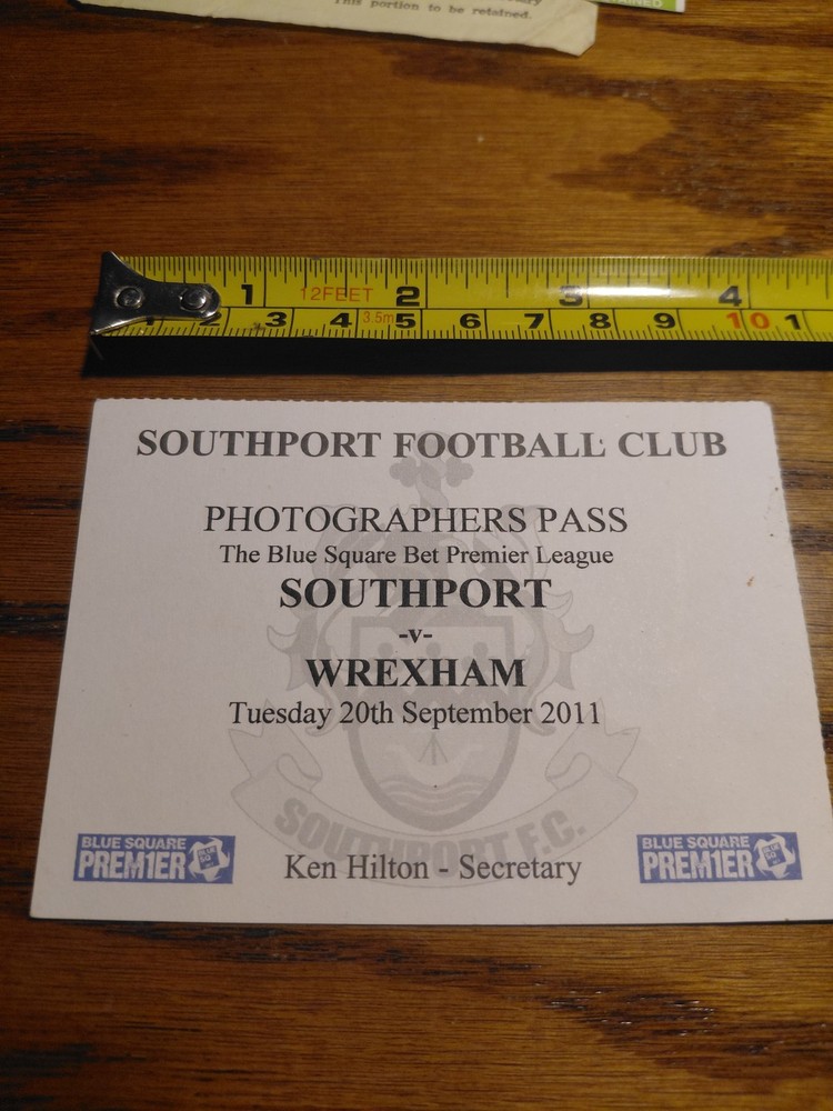 4 Wrexham Ticket Stubs/passes.