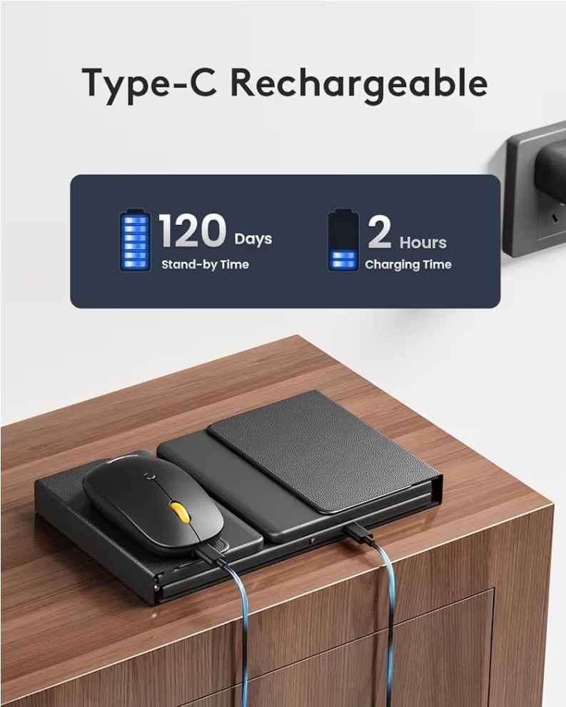 Foldable Keyboard and Mouse, Samsers Folding Bluetooth Keyboard Combo