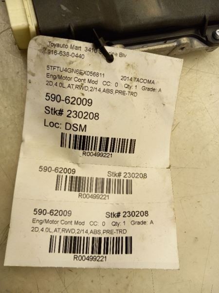 Engine ECM Electronic Control Module Right Hand Dash Fits 13-14 TACOMA