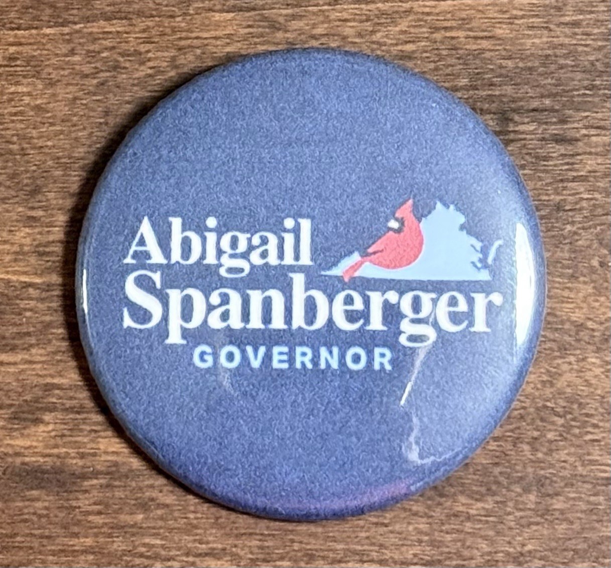 Abigail Spanberger For Governor Button. 2.25inches