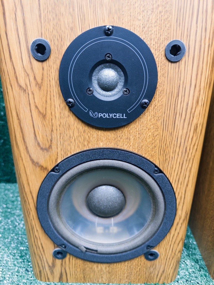 Vintage Infinity RS 2000 Bookshelf Speakers Pair Polycell Tweeters Wood Veneer
