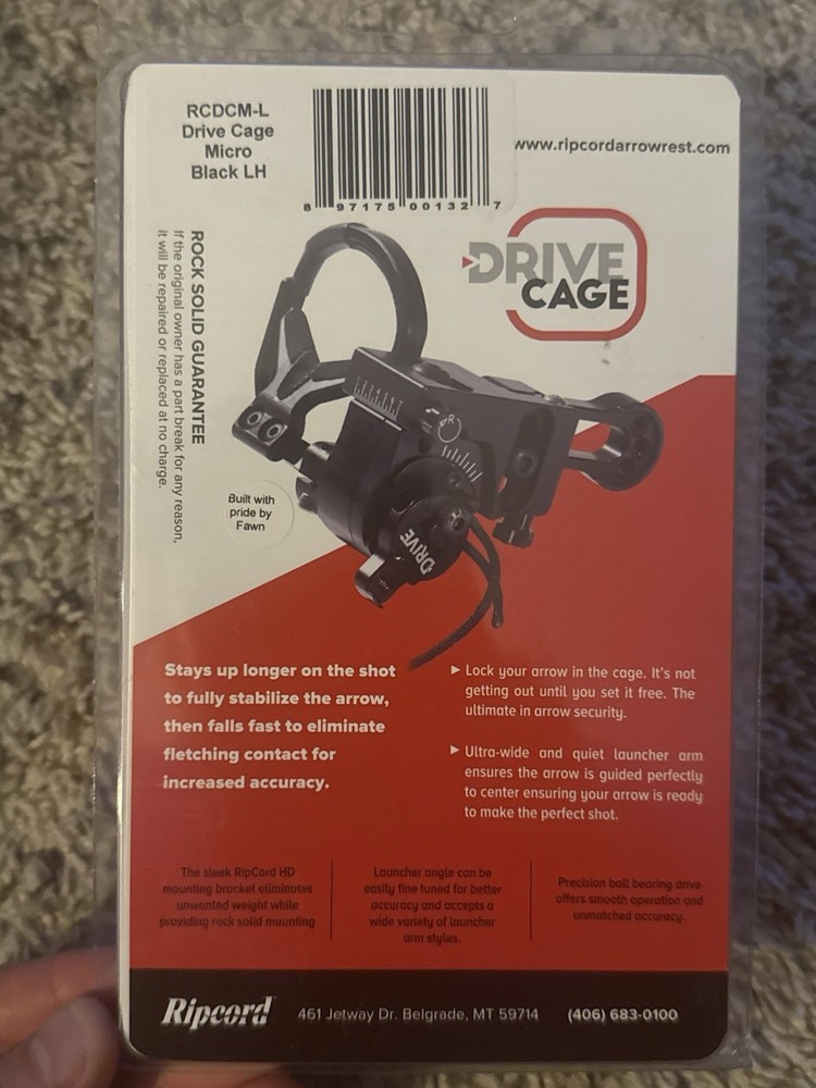 LH Ripcord Drive Cage Arrow Rest