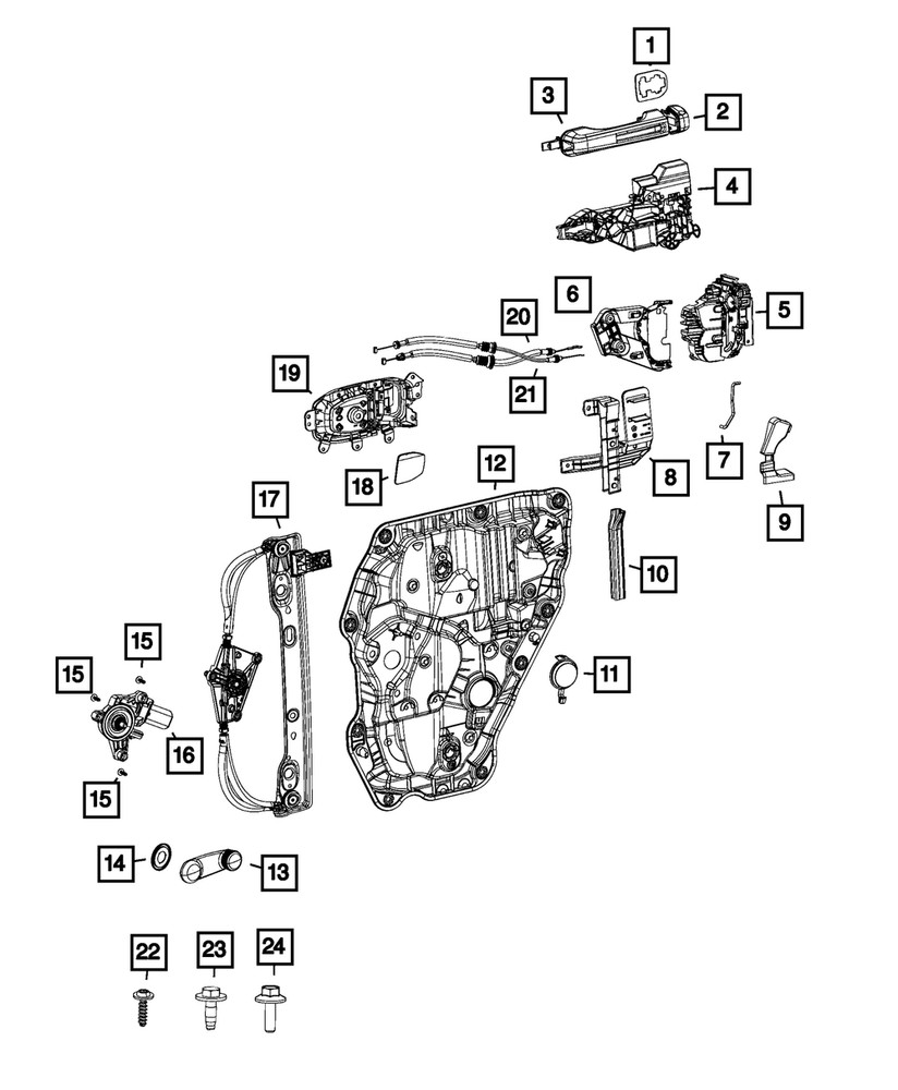 Genuine Mopar Chassis Presenter Right 68301960AA