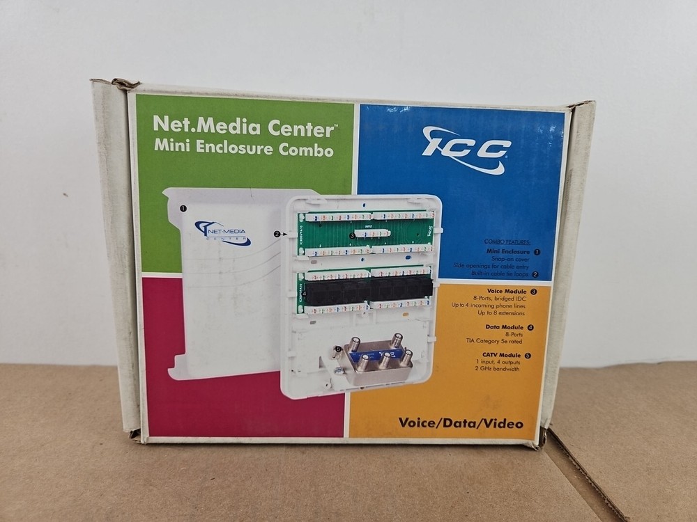 ICC ICRDSMMBK1 Voice, Data, CATV Combo Mini Enclosure