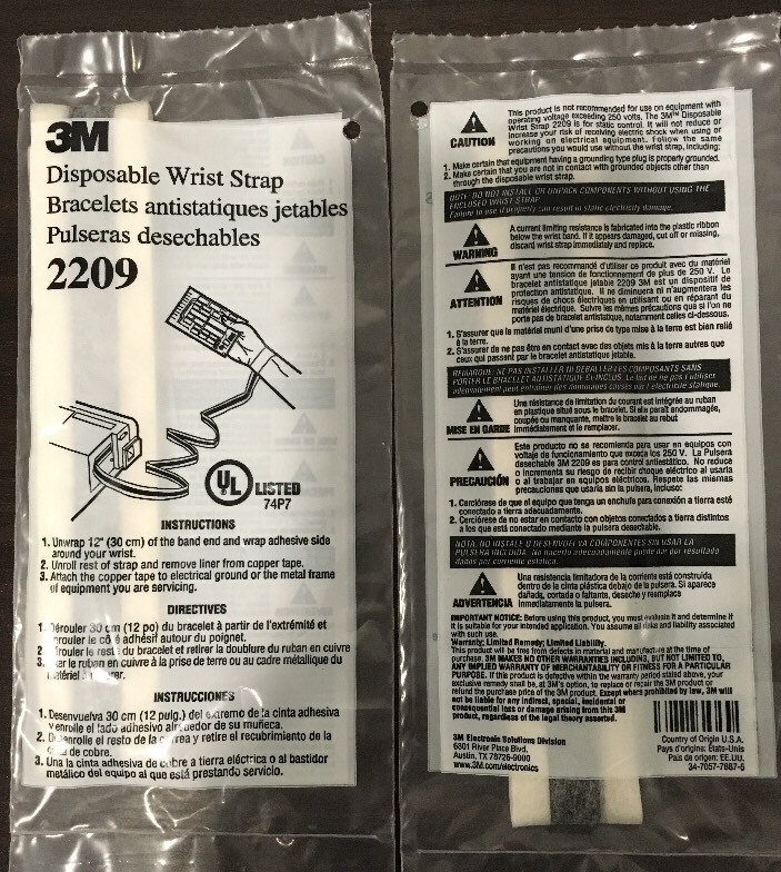 3M Disposable Wrist Strap 2209