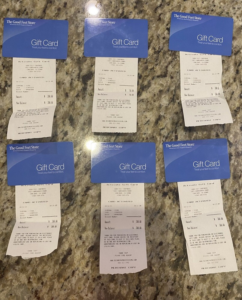 The Good Feet Store Gift cards