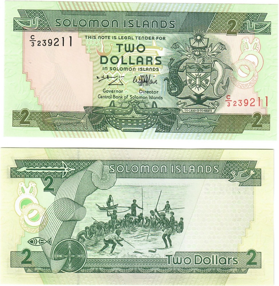 Solomon Islands 10x 2 Dollars 1997 UNC