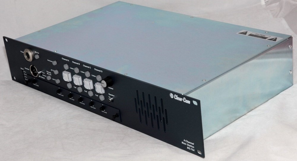 Clear-Com Clearcom 4CH 4 Channel Headset Main Station MS-704 Intercom Base 2RU