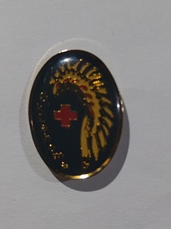 Oval Oklahoma Red Cross Pin