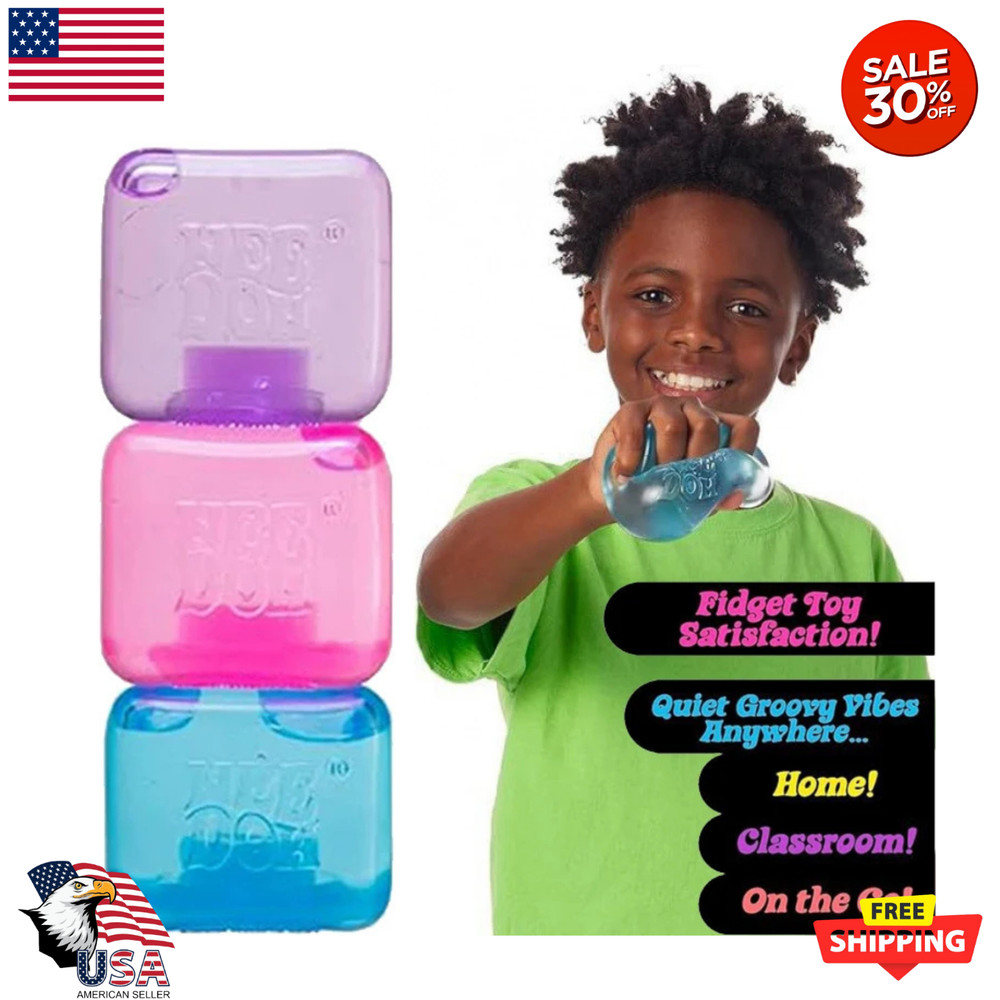 Schylling NeeDoh Nice Cube -Sensory Squeeze Toy with Super Solid Squish - 2.25"