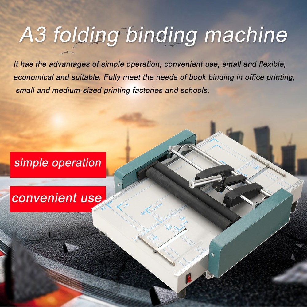 Automatic Booklet Maker Electric Binding Folding Machine Book Folding Machine US