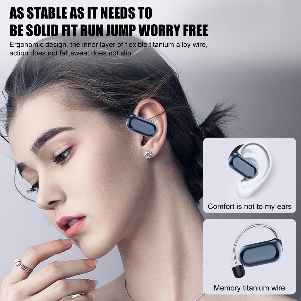 Wireless Earbuds Translator Bluetooth Open Earphones 144+ Languages Touchscreen
