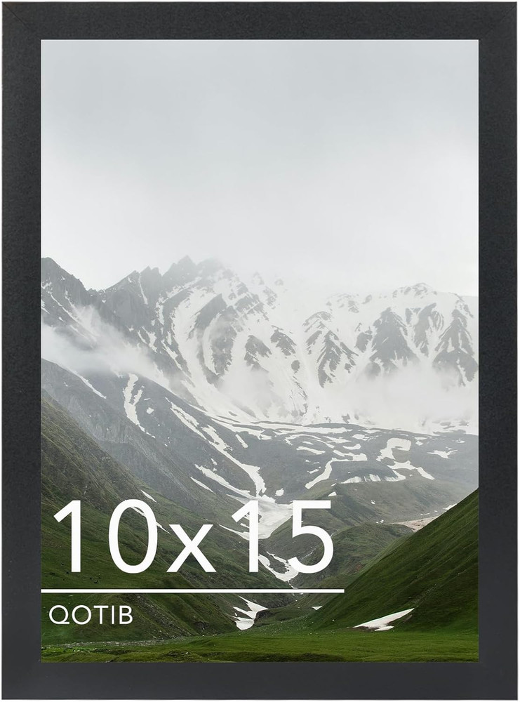 10x15 Black Picture Frame Wall Mount Horizontal Vertical Display