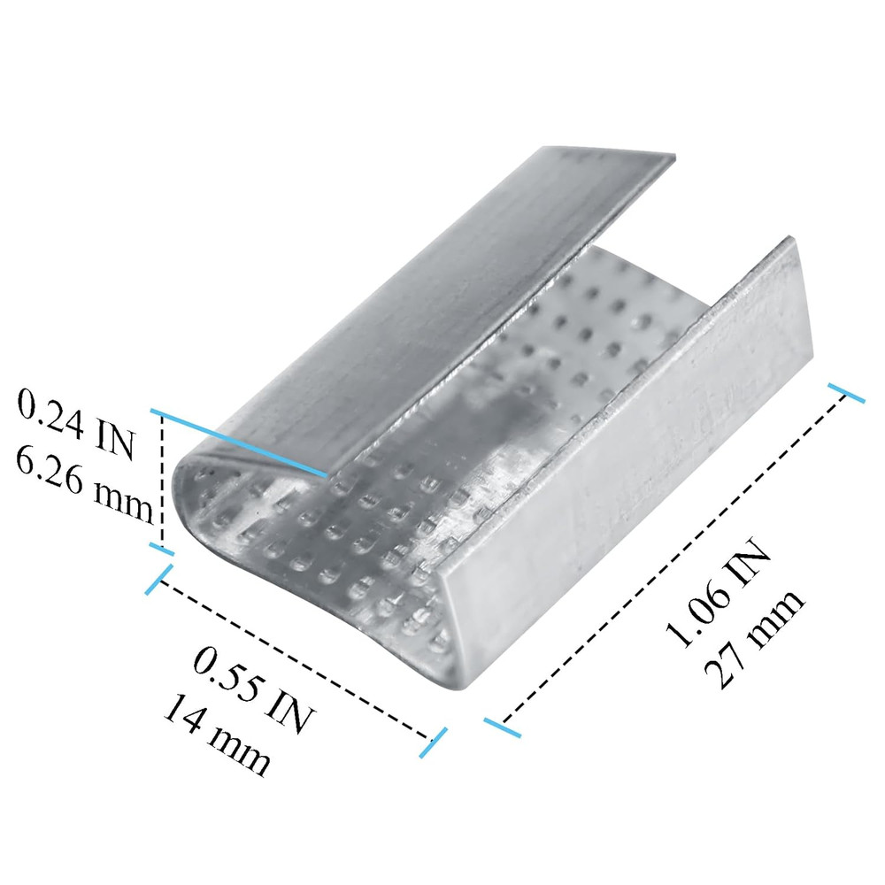 Open Serrated Strapping Seals for 1/2" Polyester Poly Polypropylene Strap Pallet