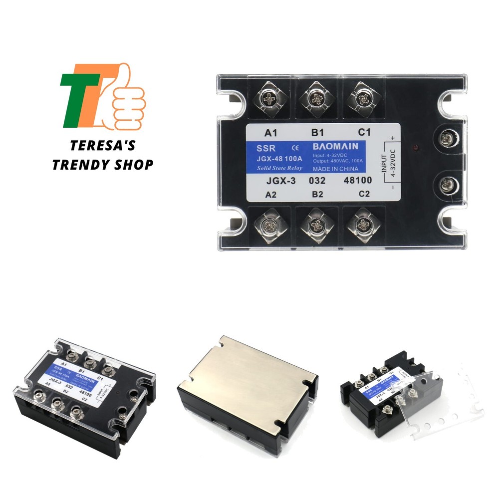 3 Phase Solid State Relay 4-32 VDC Input 480VAC 100 Amp Output DC/AC