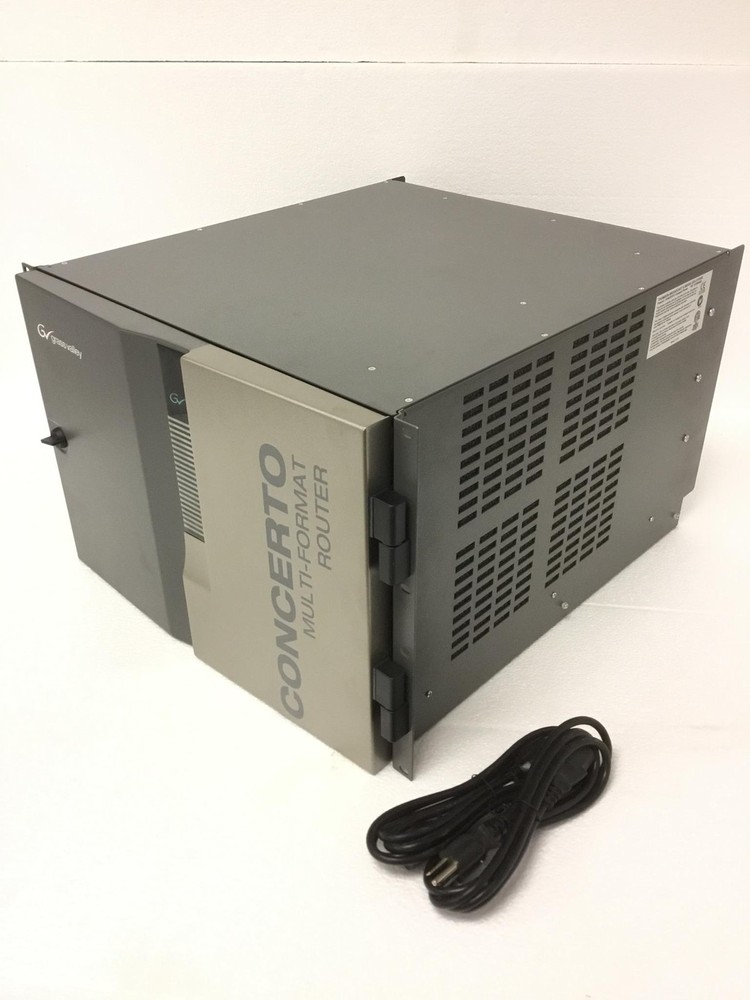 NEW GRASS VALLEY Concerto Multi-Format Router W/2XCrs2001 Fast Controller,WORKNG