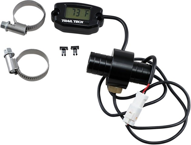 Trail Tech Surface Mount Temperature Meter with Water Hose Sensor Black 19.00mm