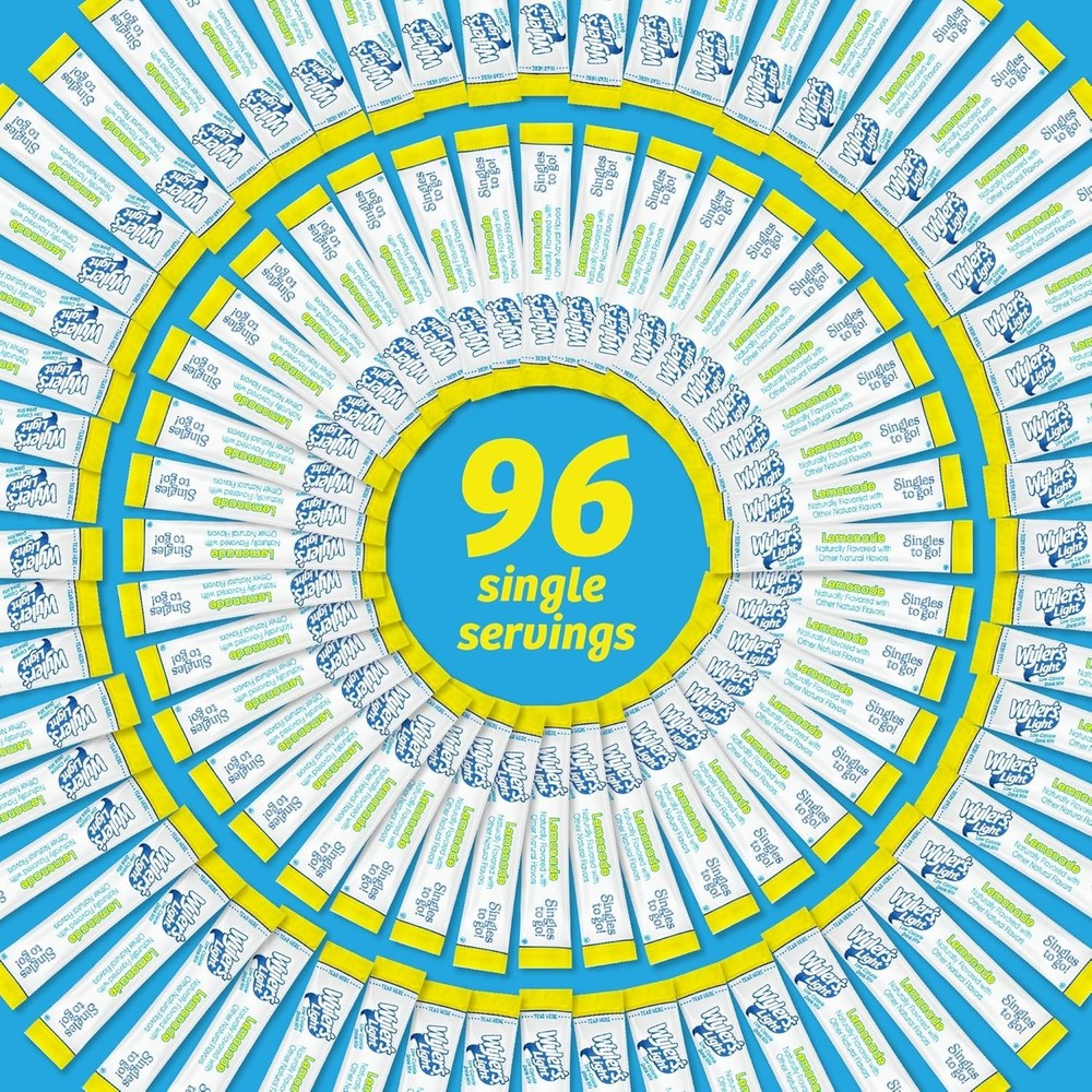 Wyler's Light Lemonade Drink Mix Packets - 96 Servings for Refreshing Hydration