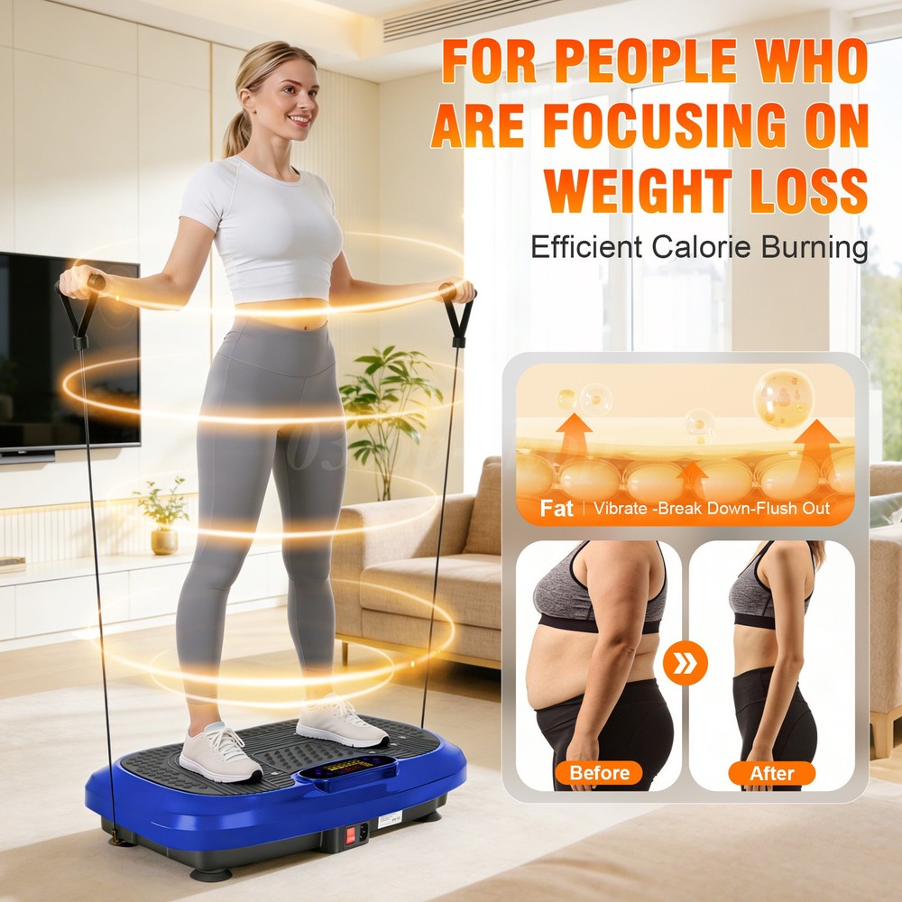 Vibration Plate Exercise Machine Whole Body Workout Vibrate Platform Bluetooth