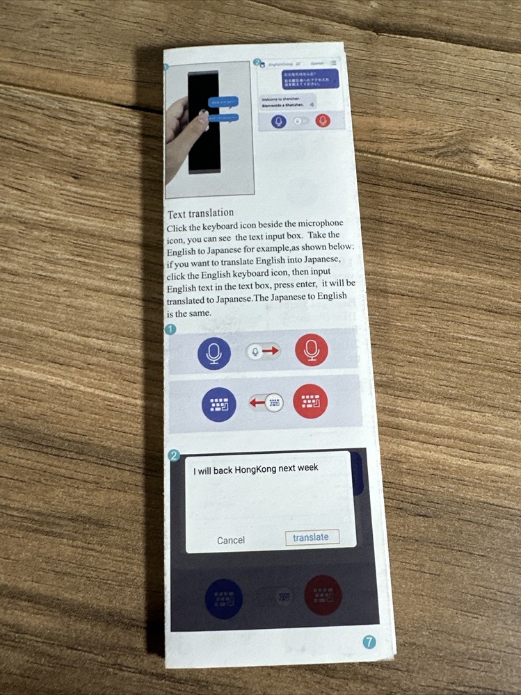 Smart Speech Translator Portable In Box With Manual